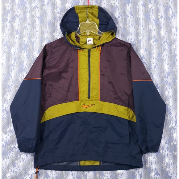 Nike Other - Vintage Nike Windbreaker Anorak Pullover Size Large Colorblock 90's